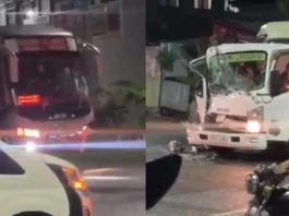 Bus ken trak, nagdinnungpar; dua a drayber, natalged