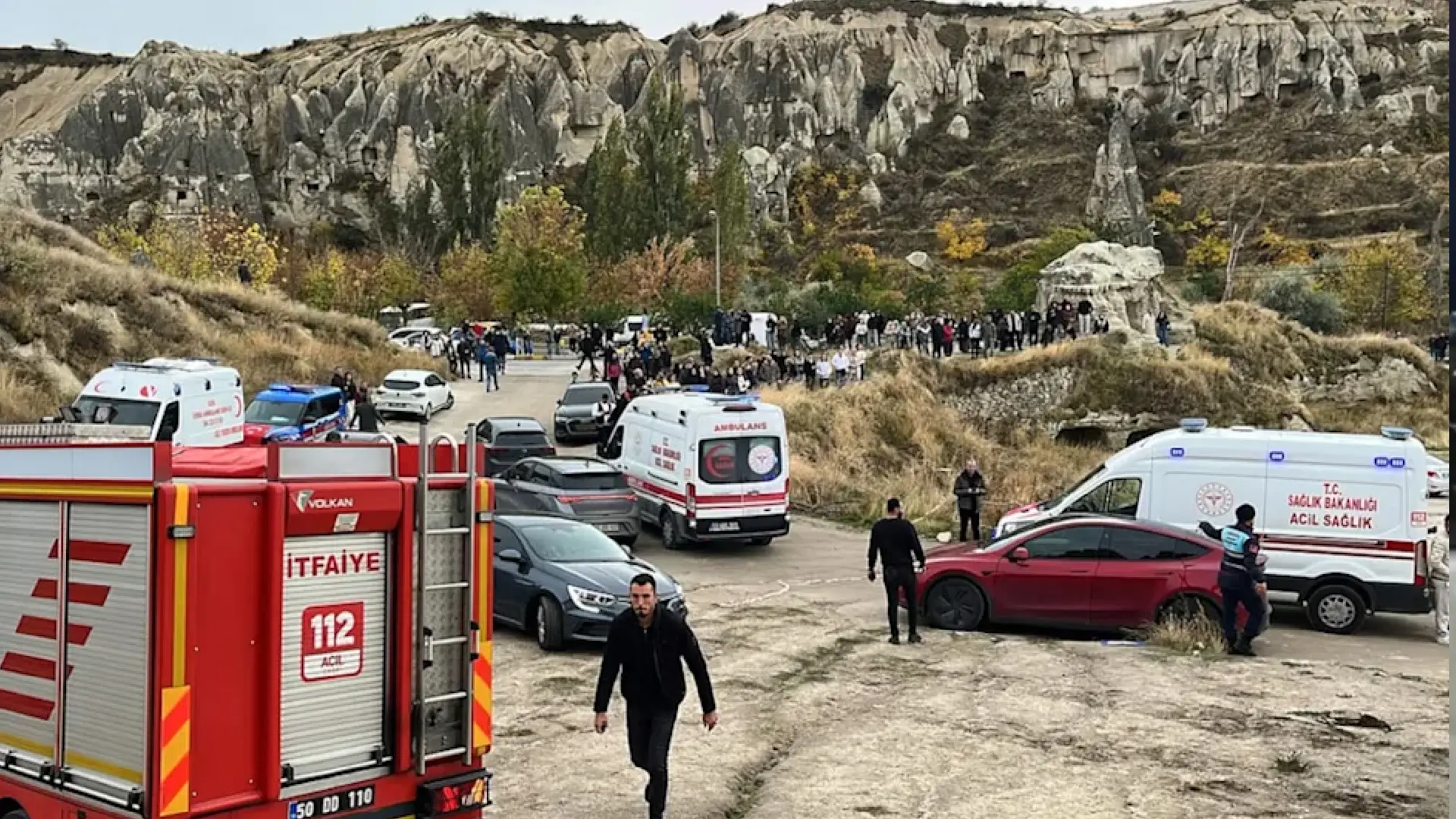 Panagreggaay ti sikat a rock formation idiay Turkey, 3 ti natay