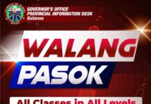 Klase ken trabaho ti gobierno idiay Batanes, suspendido gapu iti Super Typhoon Rosal
