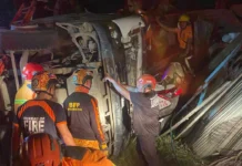 Innem a tattao, nadunor iti panagdinnungpar ti taxi ken dump truck iti siudad ti Quezon